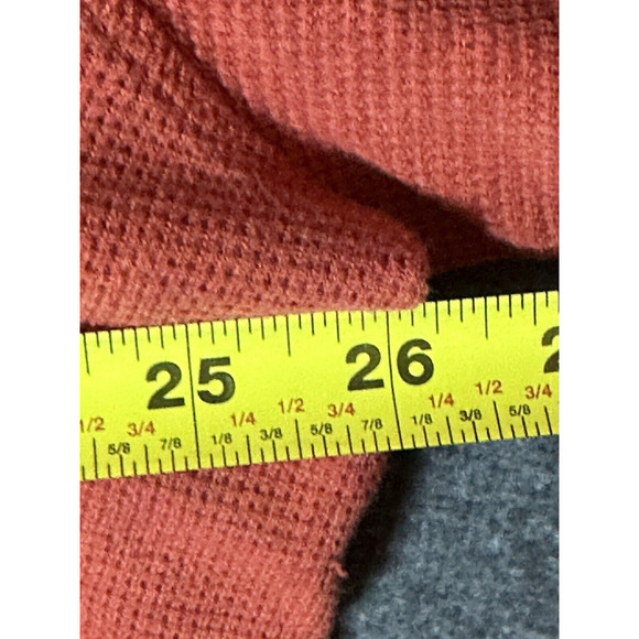 Eddie Bauer Sweater Mens 2XL Orange Cotton Thermal Long Sleeve Crew Neck Logo - Picture 8 of 8